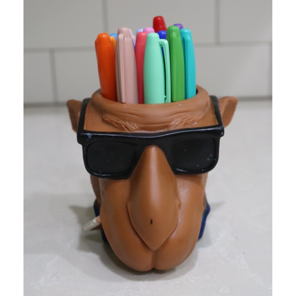 Vintage Camel Pen Holder Desk Accessory Man Cave Decor